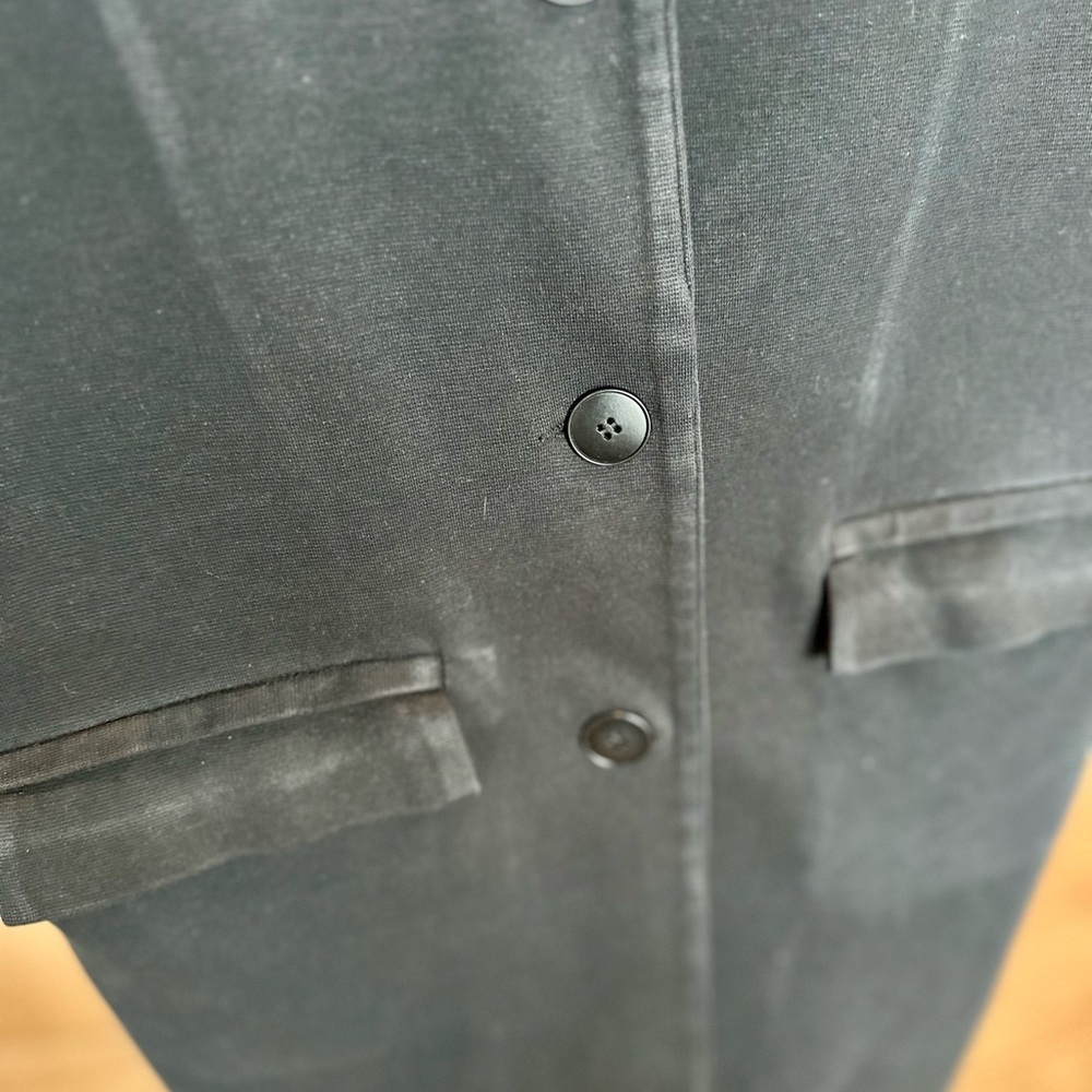 Agnes b Black Cotton Duster Jacket - Picture 4 of 9